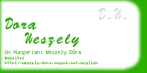 dora weszely business card