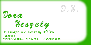 dora weszely business card
